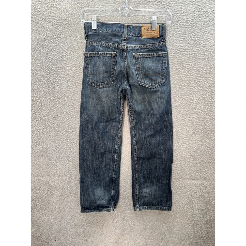 Signature By Levi Strauss Jeans Boys Youth 10‎ Slim Blue Relaxed Distressed *